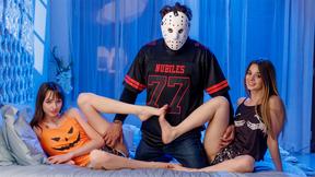 ”Horny petite small boobs teen stepsisters fucks fake big cock Jason Voorhees”