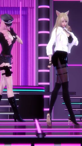 MMD Fifth Harmony - Worth It Ahri Seraphine Sexy Hot Dance 4K   Clip 1