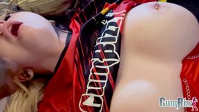 Tattooed Glasses Jersey Girl BBC Threesome: Missionary Fuck &amp; Doggy Deepthroat