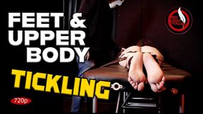 FEET Tickling POV: Ticklish Jane Topless & Barefoot, Bound to the Tickle Bench– Merciless Armpit & Foot Tickle Torment - 720p