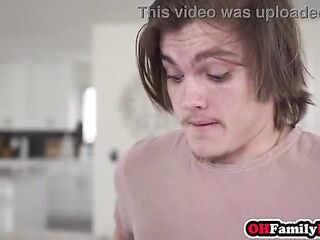 Breasty mother I'd like to fuck stepmom Cory Pursue in soaked tennis outfit bangs large knob stepson