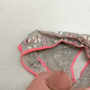 Heavy breathing while masturbating with cute panties again