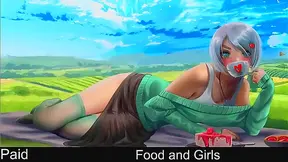 Horny Anime Girls Solve Puzzles for Steamy Food Rewards in Hot Hentai Scene