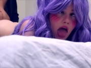 Ahegao Girl gets Cuffed and Fucked