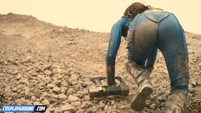 Sage Hunter Fingers Audrey Reid Then Sucks The Ghoul's Long Cock - Fallout Porn Cosplay Parody