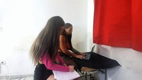 FARTING IN MY OFFICE ASSISTANT'S MOUTH BY RAQUEL AND SABRINA FULL HD CAM BY ALINE