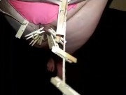 Attaching a TON of Clothes Pins and Ripping Them Off