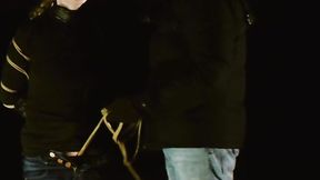 ”Rebel Rhyder gags on her dom's light wand & meat while tied on a starry night”