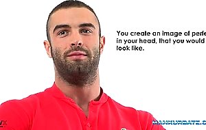 Sexy bodybuilder enjoys solo masturbation