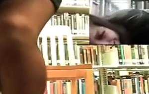 Girl gets caught masturbating in public library