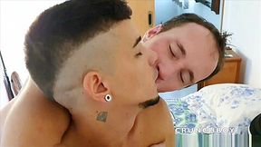 Will Copaki fucked raw by the Frenchy Maxenc Angel - GayInterracialBareback