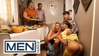 Drake Von Raw Fucks Cherry Kiss and Foxy Alex in Thanksgiving Kitchen Threesome