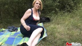 Creamy Cougar Cumdumped Publicly On A Park Bench Under The Midnight Sun