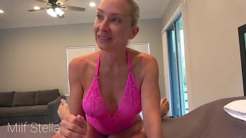 Big Boobs Blonde House Sitter Breaks Rules While Mom Was Away - MILF STELLA