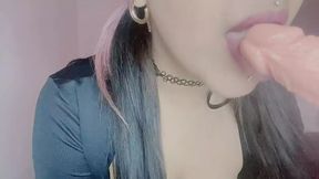 touching my tits and imagining a blowjob