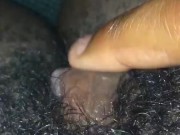 ftm bear shows and jerks off microdick/big clit