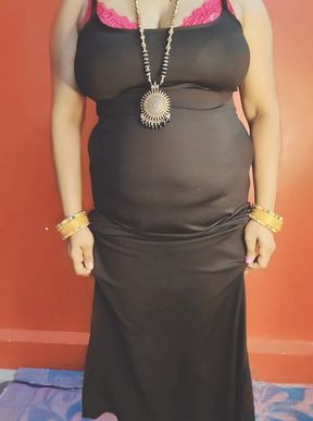 Indian bbw wife showing her figure