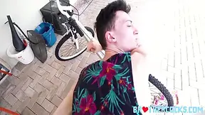 Valentino Nappystar And Kurt Niles - The Outdoor Ride For My Teen 18+ Stepbrother 8 Min