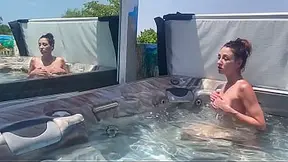 Artemisia gets dripping and wild in an outdoor jacuzzi.