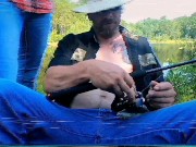 Fish Bank Skank ! He made a stranger squirt while finger banging her outside !