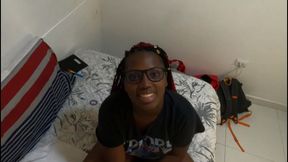 Ebony Bitch so Fucking Horny When I Woke up I Sucked My Neighbors Stepson Big Black Dick in His Bedroom - Mastermeat1