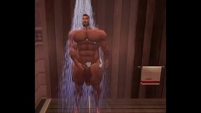 watching handsome chris chester shower: made me cum