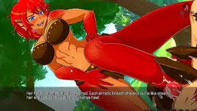 Ebony Slut Masturbates With Feet Fetish In Anime Monster World Orgasm Session