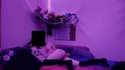 Transgirl slut rides and fucks herself with a dildo