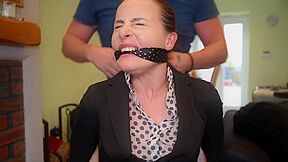 Cindy Chair Tied And Gagged By Home Intruder