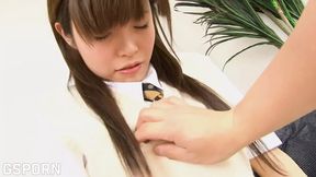Excited JAV college girl gets plowed and squirts