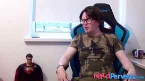 ”Big Boobed ginger Lucy Lane sucking prick at nerd casting”