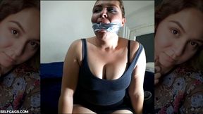 Self-Gagged With Duct Tape