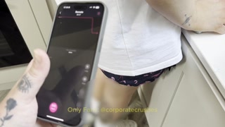 Real Lesbian: Teasing My GF With a Remote Control Vibrator While She Cooks