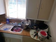 A Sink Full Of Dishes & One Cute Cabana Boy