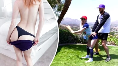 Sweet Sophia embodies a playful leprechaun in sexy cosplay during steamy roleplay with her partner