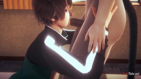 Kazuma Sato Kono Suba Yaoi Blowjob