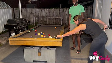 MilfCandy: Samantha loses at Pool and takes long BBC