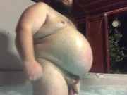 wet nakie hottub bear