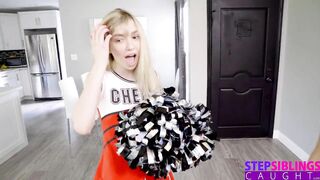 Cheerleading Stepsis & BFF make me Cum on their Pom Poms S10:E9