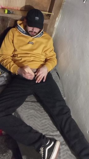 Masturbating in Bed at the Cabin