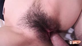 The naughty Asian does not remove her uniform even when getting dicked down and creampied