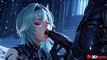 Eula really, really wanted to get fucked by a huge black cock [AI]