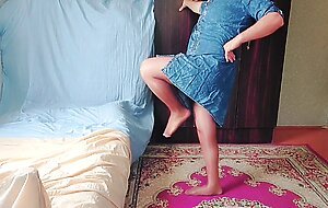 Nylon Shemale Mini Jeans Dress Sexy Legs Lady Boy Big Butt Big Ass Sissy Crossdresser