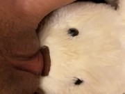 POV Big clit piss on plushie toy