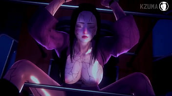 Nezuko Kamado Gozando gostoso na m&aacute_quina de foder - Hentai 3D sem censura