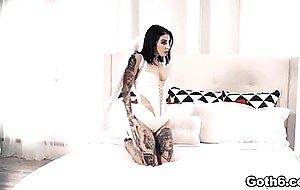 Interracial dp with goth babe joanna angel