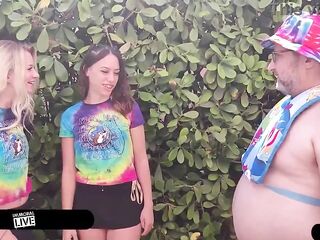 Riley Star And Laya Rae Squirt In Wild 3-some With Dean’s Big Dong!