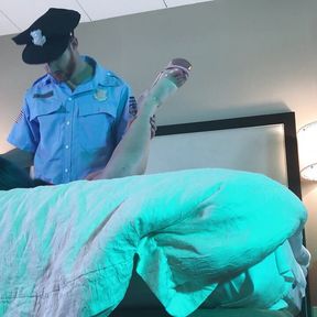 Police Fucks Hot Trans Woman in Chastity