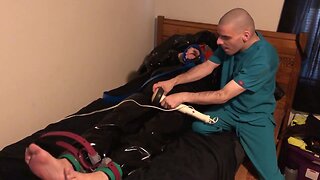 Jun 2022 rubber boy: breath control bdsm bondage with latex and leather