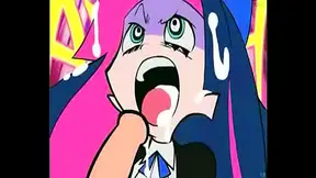 Horny Hentai Game Zone – Girl in Panties and Stockings Teases Cock